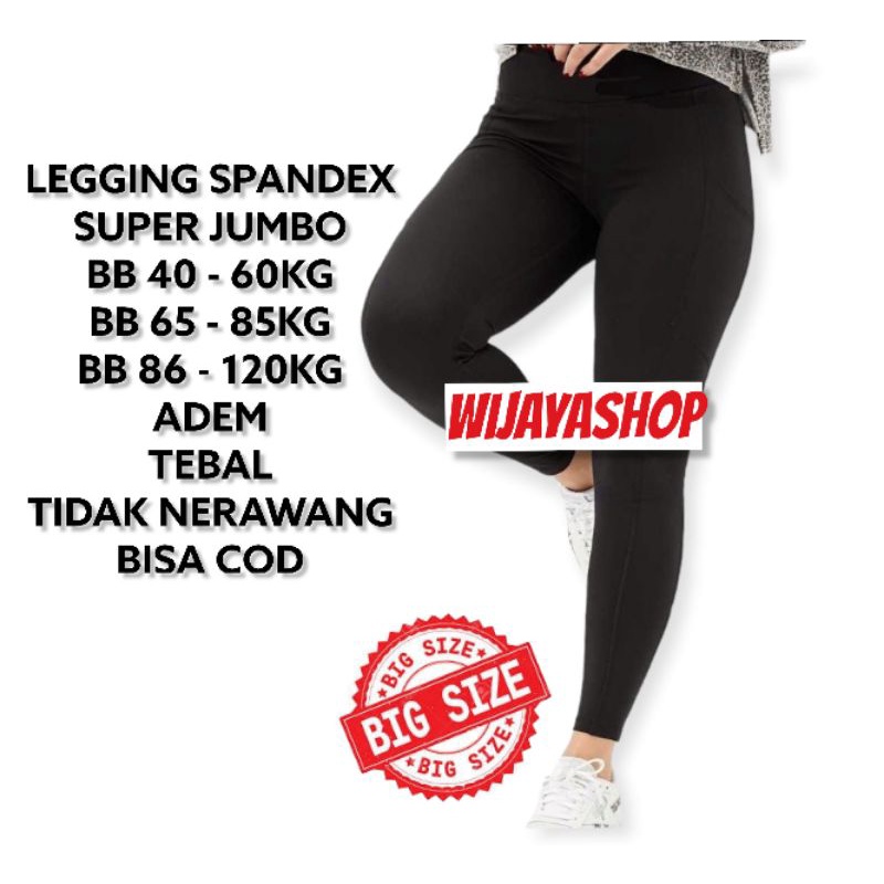 legging polos super jumbo wanita dewasa spandex premium bb 40 - 120kg XXXL / 4XL