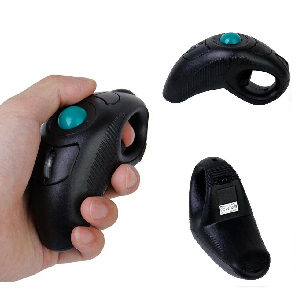 Bewinner LED Trackball Maus Trackball Maus für PC, beleuchtet 4,5 cm Runde LED Trackball Maus PS / 2 Leiterplattensteckverbinder für