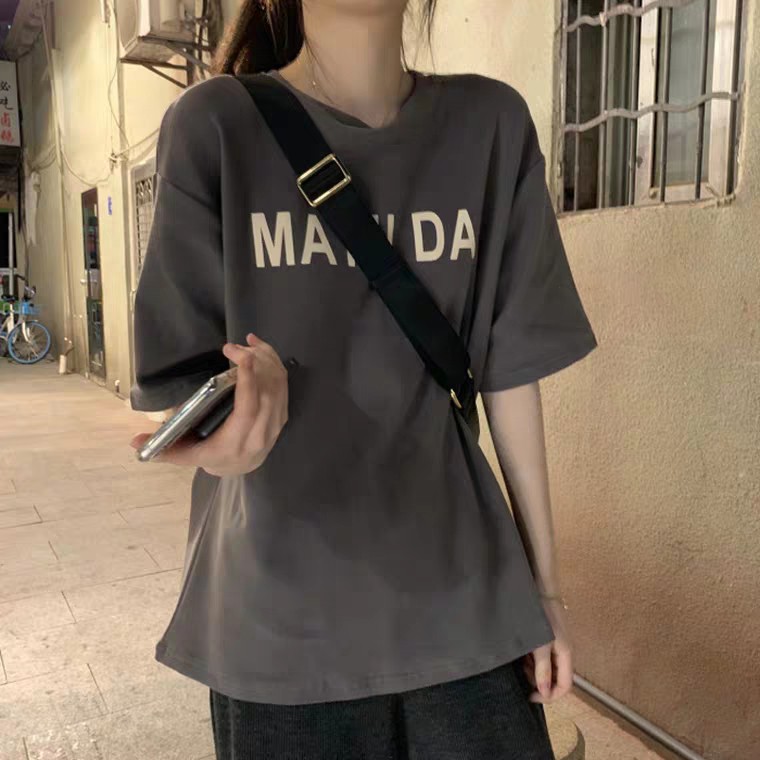 Oversize Tee Tshirt Model Longgar Untuk Wanita Motif Tulisan Matida