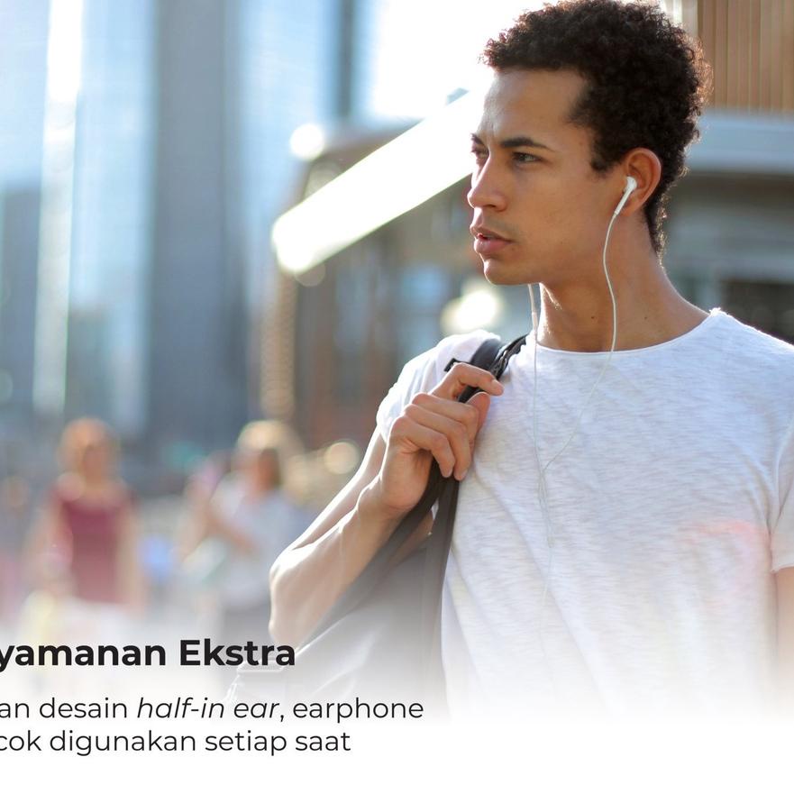 ➣ Olike Wired Earphone Headset Half In Ear 14mm Diameter HD Audio Kabel 120cm Garansi Resmi 6 Bulan 