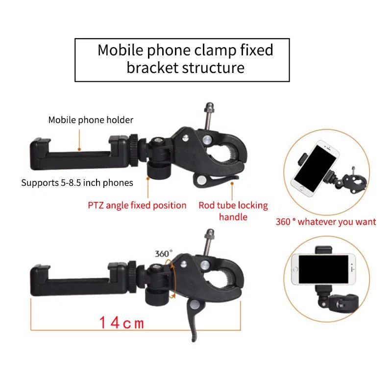 Tripod Bracket Phone Camera Fixing Clip Multi Function