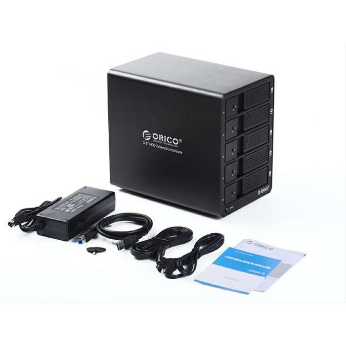 Case hdd enclosure orico 3.5 sata 5 bay usb 3.0 5Gbps 9558U3 - Casing Hard disk drive external