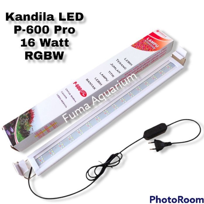 KANDILA P-600 PRO Lampu Gantung Lampu atas Led Aquarium Aquascape RGBW 16watt 60-70cm Pro Series