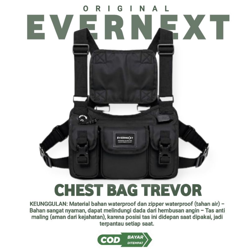(28) CHEST BAG WATERPROOF TREVOR - EVERNEXT, Tas Pria