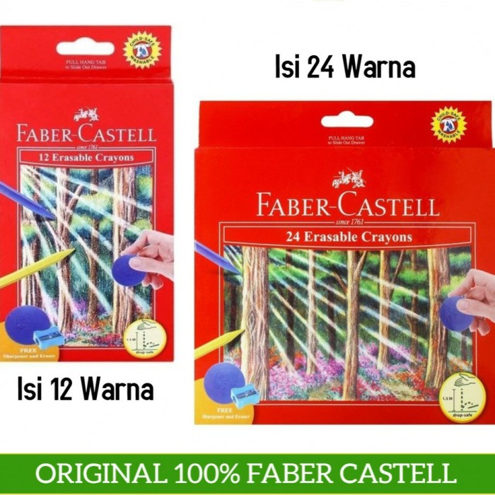 

Sale Set 24 Warna Faber Castell Erasable Crayon Krayon Bisa Hapus Limited