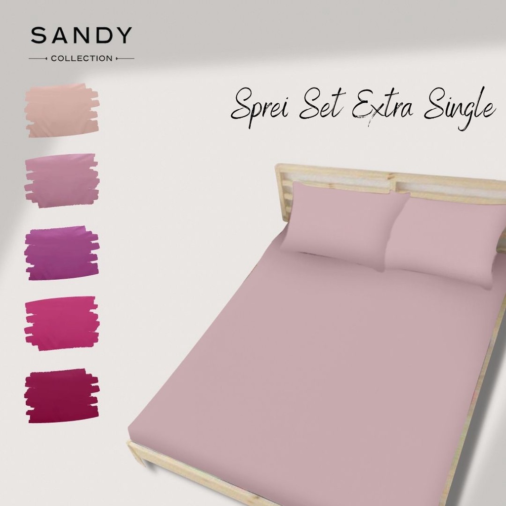 Sprei Set Festivo Ukuran 100x200 Warna Polos Tinggi 20cm