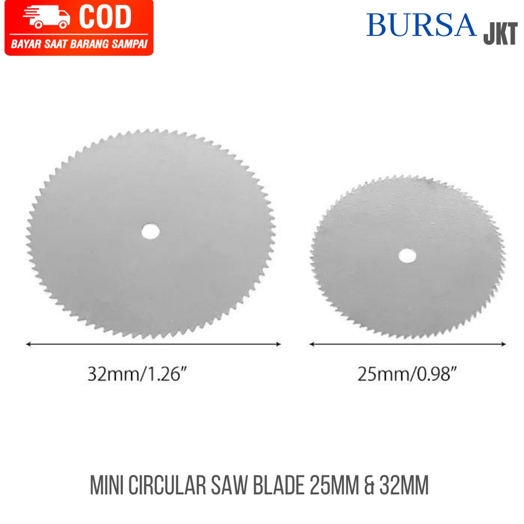 MATA GERGAJI MINI GRINDER 25 MM DIY UNTUK POTONG Kayu Akrilik Plastic