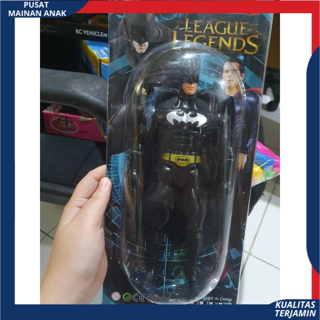 ROBOT BATMAN Nyala Lampu Mainan Anak No.16A-2 /Action Figure Pajangan Karakter Superhero