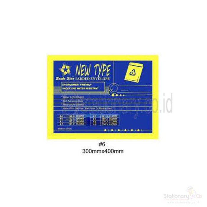 

Amplop Coklat Bubble Wrap Sanko Star No 6, MAP (300mm x 400mm)