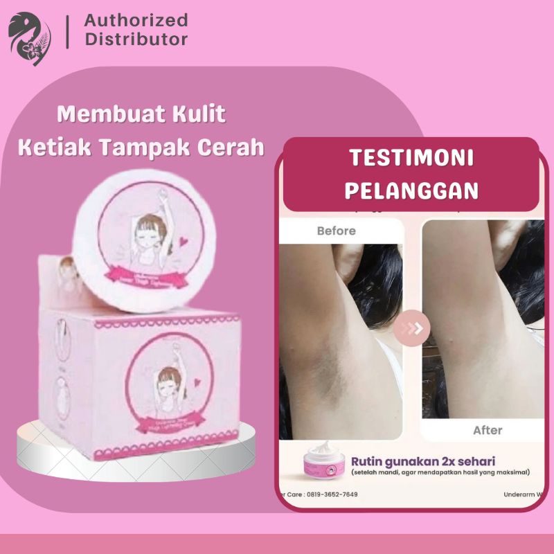 MSGLOW Underarm Pemutih Ketiak &amp; Selangkangan Bokong Mencerahkan Lipatan Hitam Mulus Halus MS GLOW