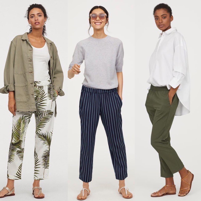 BS25 ANKLE PANTS CREPE H*M CORAK CAKEEPP