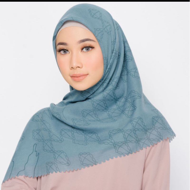 hijab jilbab segi empat motif zm zaskia mecca pulau muna denim