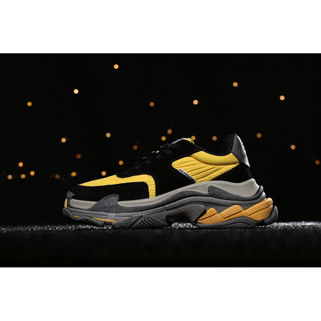 black and yellow balenciaga shoes