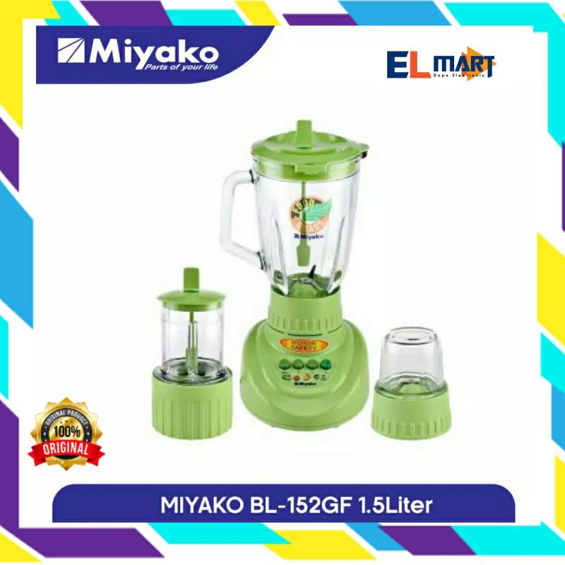 Miyako blender 3in1 1,5L BL 152 GF / BL152GF gilingan bumbu basah kering BL 152GF