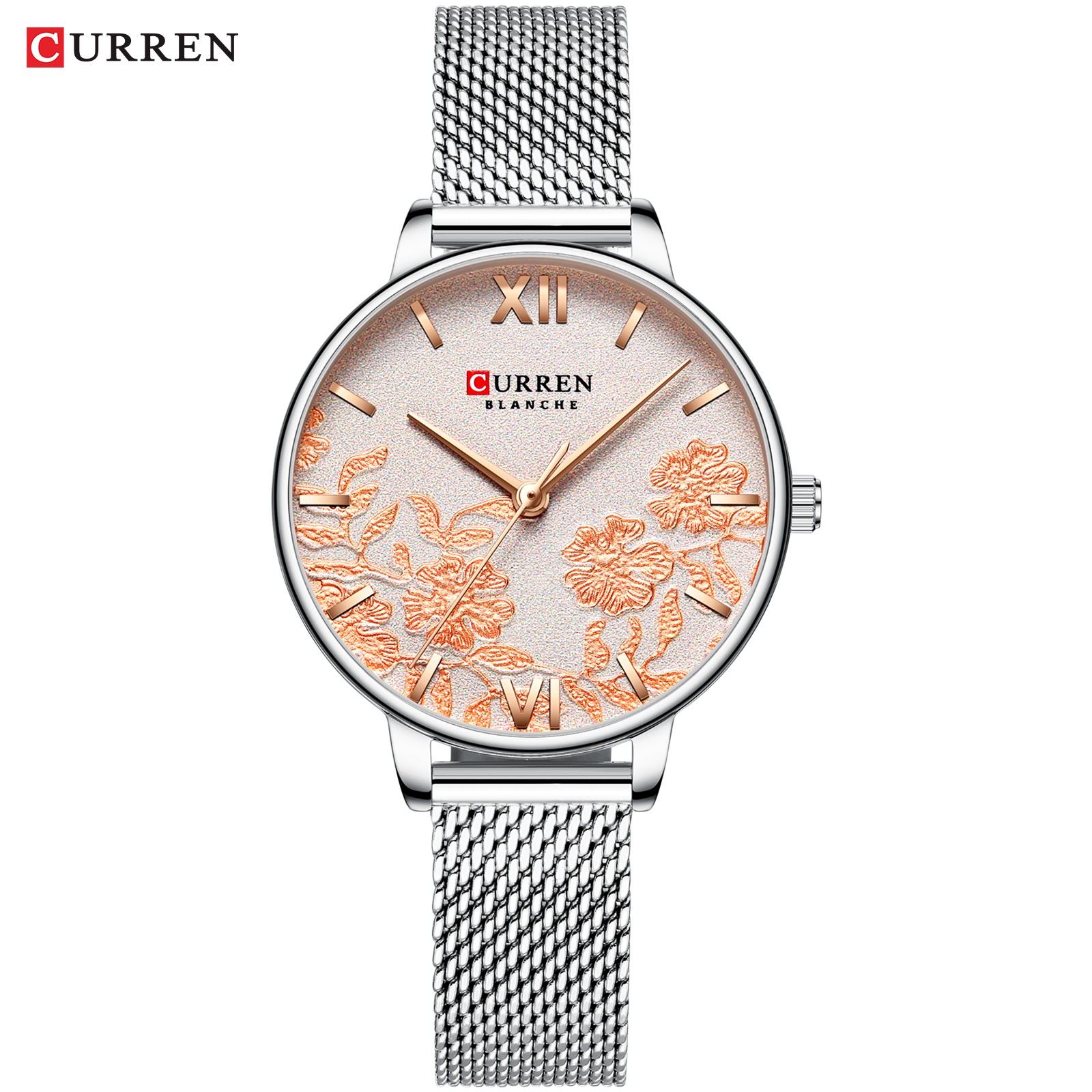 

Jam wanita Curren ladies quartz watch stainless steel simple rose clock waterproof watch + box