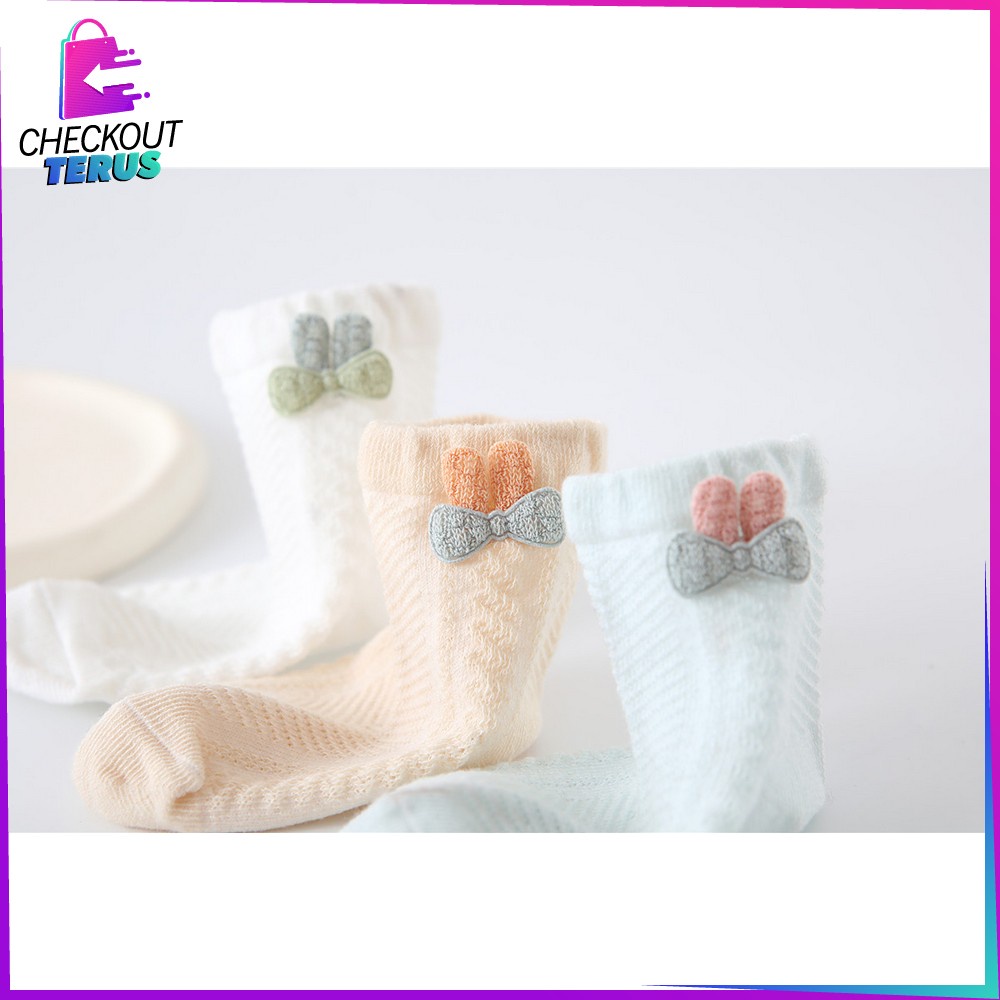 CT P214 Kaos Kaki Anak Balita Gemoy Motif Kelinci Bahan Katun Elastis Baby Socks Unisex  Anti Slip