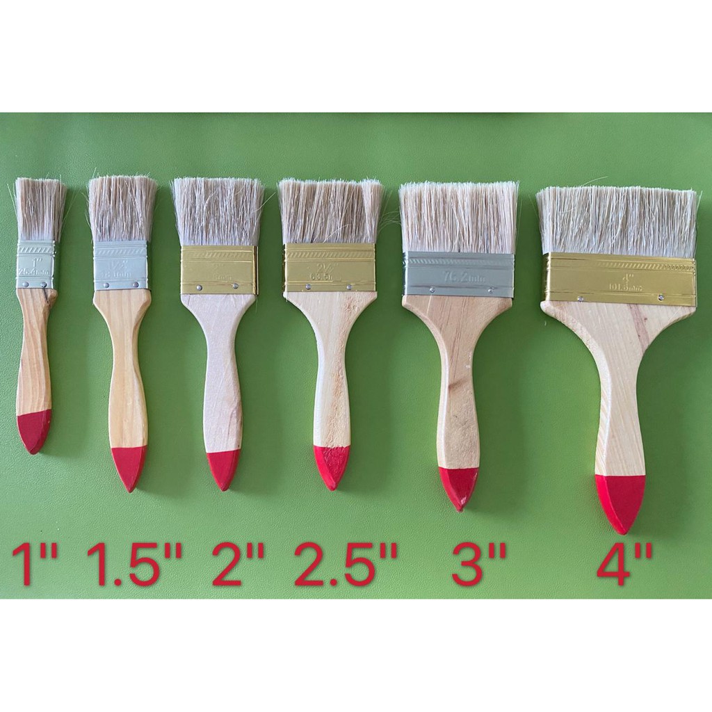 KUAS CAT TEMBOK SERBAGUNA Gagang KAYU/PAINT BRUSH 1/2/3/4 inc