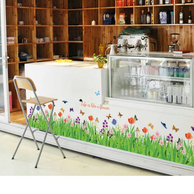 RELIZA WALLSTICKER / STIKER DINDING COLORFUL GRASS RUMPUT HIJAU WALL STICKER SK9057