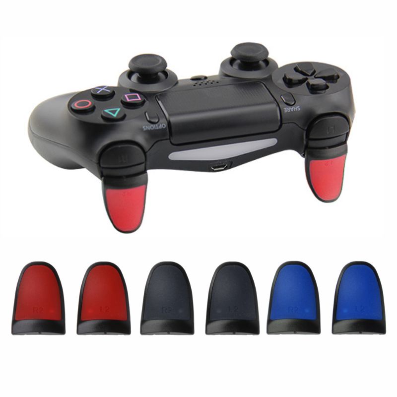 Btsg 1 Pasang Tombol Trigger Tambahan L2 R2 Anti Slip Untuk Controller Ps4