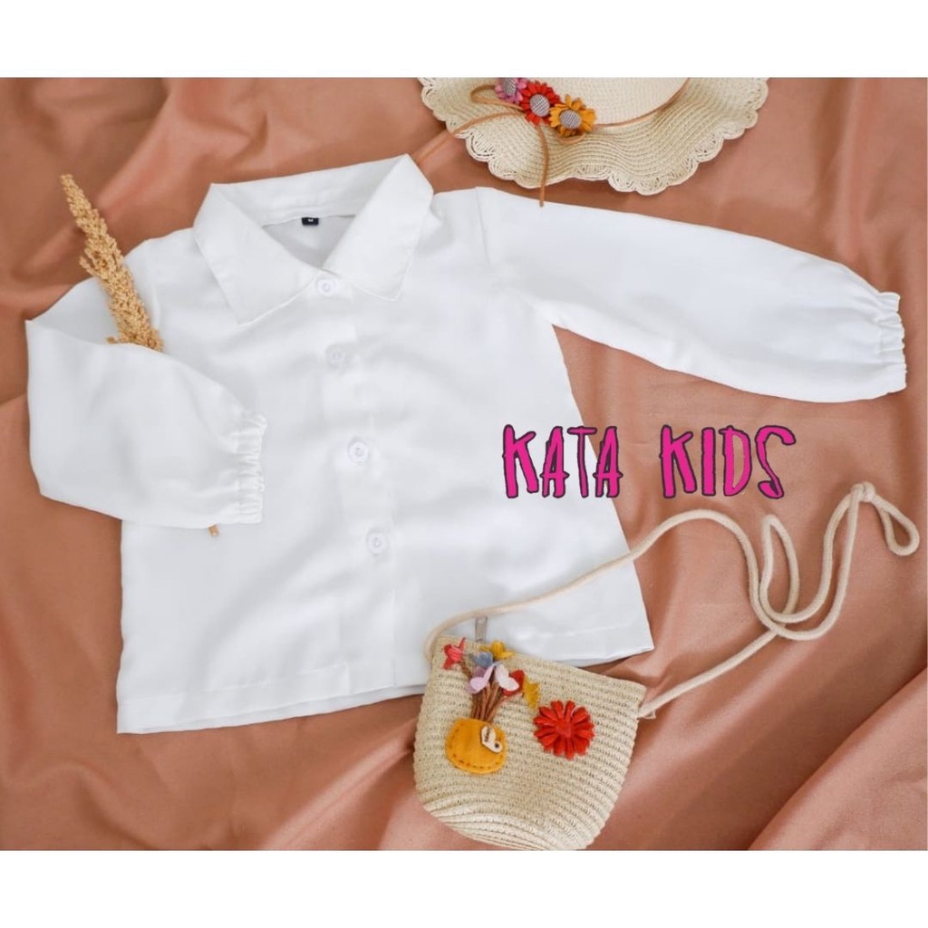 KATA KIDS OUTFIT Kemeja Putih Anak Perempuan Muslim Original by Kata Kids