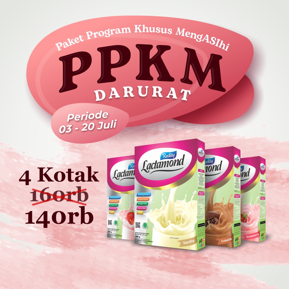 KEDLEY LACTAMOND Paket Program Khusus MengASIhi -  Susu Almond Booster ASI