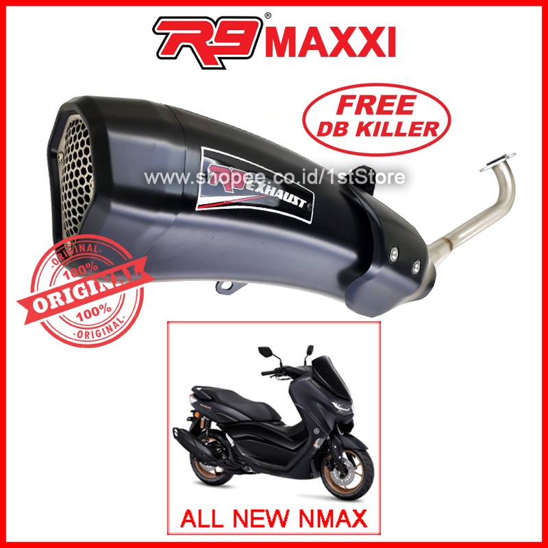 ORIGINAL R9 MAXXI SERIES YAMAHA ALL NMAX 155 Connected 2020 2021 KNALPOT RACING ORI FREE DB KILLER