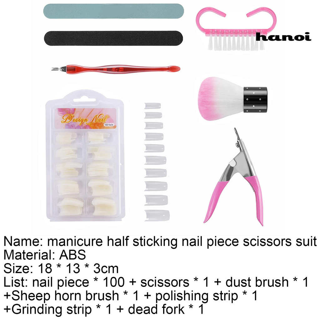 100pcs / Set Alat Pembentuk Kuku Bahan Abs Untuk Manicure