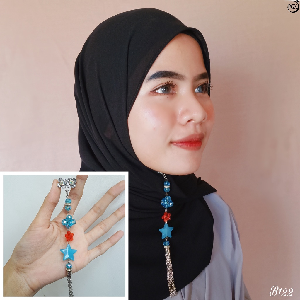 PGX Bross Hijab Bros Dagu Juntai Panjang Aksesoris Jilbab - B122