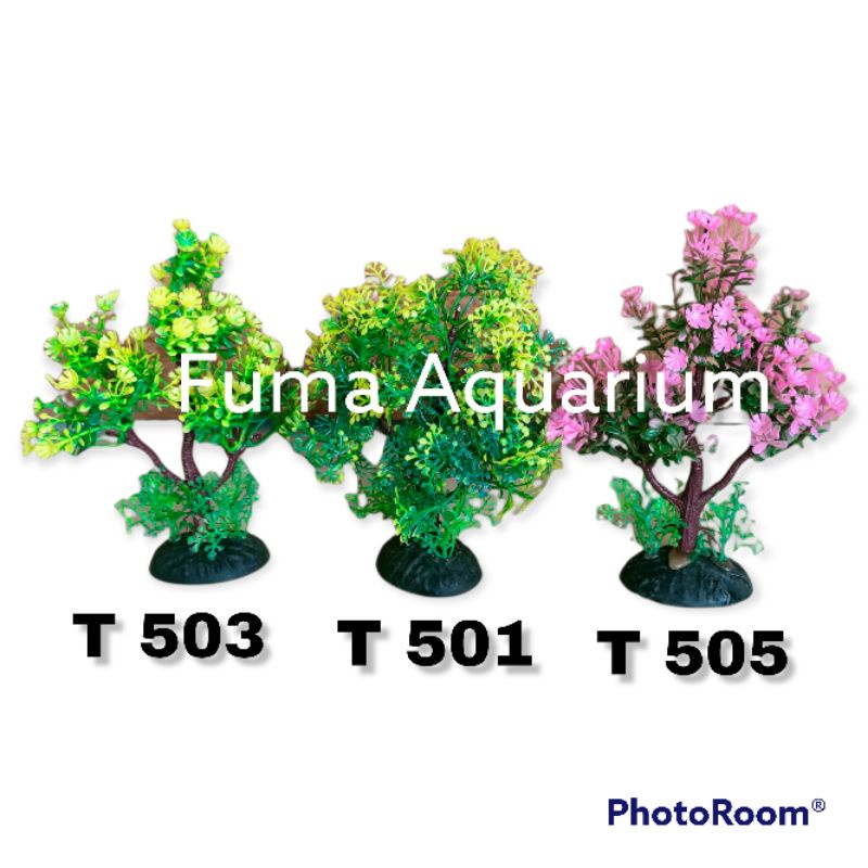 Tanaman Plastik Import hiasan dekorasi Aquarium Aquascape T501, T503 , T505