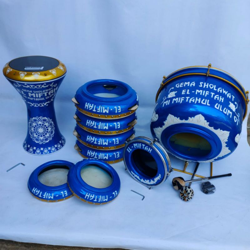 Alat hadroh 1 set ukir termurah + darbuka 9 inc