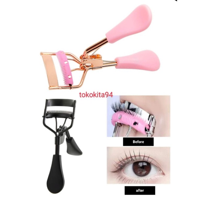 Penjepit Bulu Mata Sisir Blackpink Rose 1Pcs - Penjepit Bulu Mata Eyelash Curler Rosegold Black Satuan - Penjepit Bulumata Sisir Blackpink Rosegold 1Pcs