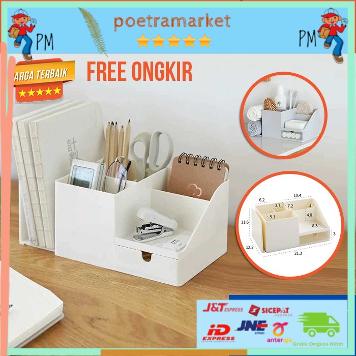 RAK TEMPAT BUKU PENSIL ALAT TULIS MAKE UP KOTAK BOX ORGANIZER PENYIMPAN STATIONERY MAKEUP ORGANIZER