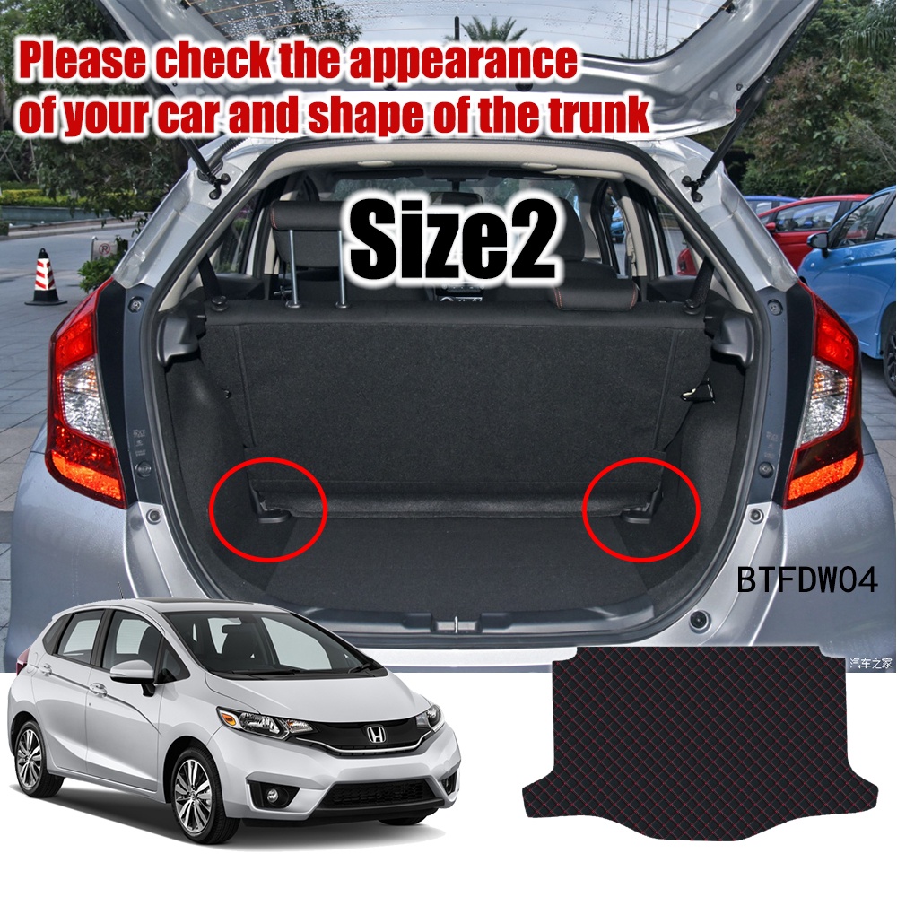 Aksesoris Matras Cover Bagasi Mobil Bahan Kulit Untuk Honda Fit 2015 2016 2017 2018 2019 2020