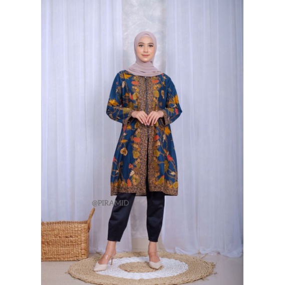 Tunik Batik Wanita Modern Atasan Batik Tunik Jumbo Terbaru / Batik Tunik Kekinian / Baju Batik Cewek