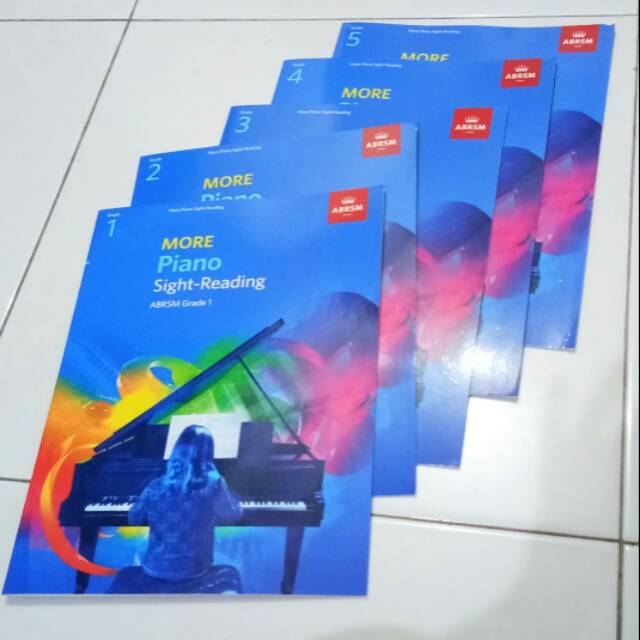 MORE PIANO Sight Reading Buku Piano ABRSM latihan baca not tersedia grade 1-8