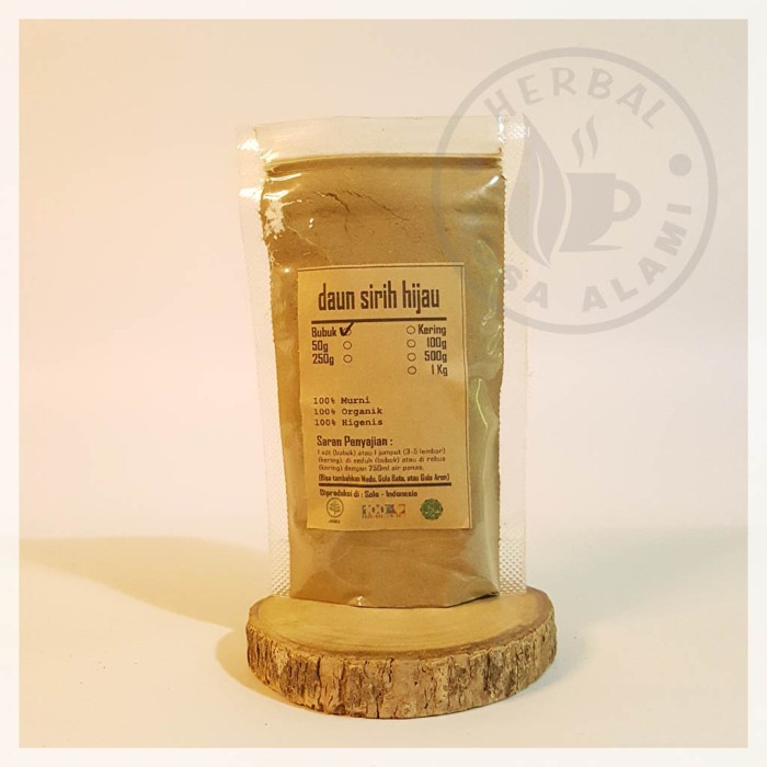 

DAUN SIRIH HIJAU BUBUK | MURNI | Piper Betle 100g