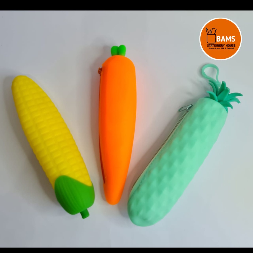 

Pencil Case Silikon / PENSIL CASE SILIKON BUAH / Kotak Pensil Motif Buah
