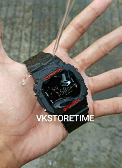 TRENDINGGGG Jam Tangan Casio Gshock Water Resist Berenang Mandi Hujan - Hitam list Merah