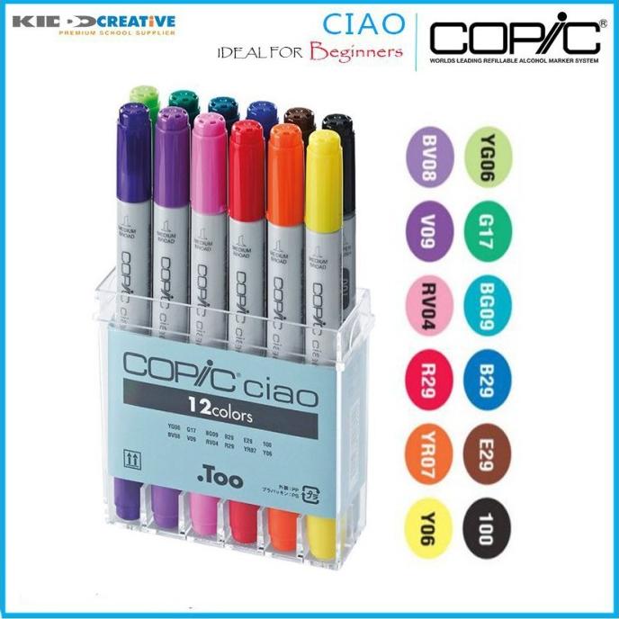 

COPIC CIAO 12 COLOR SET BASIC ---READY---