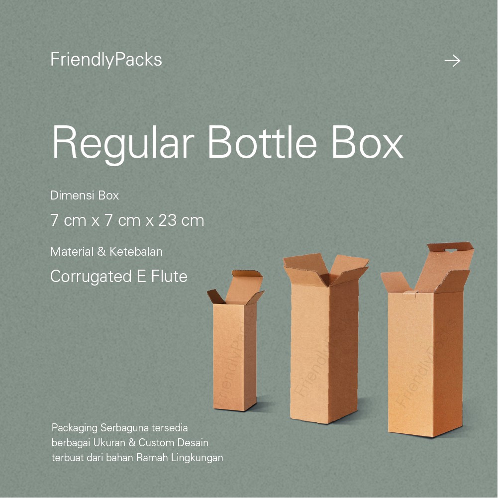 Regular Bottle Box Packaging Corrugated / Kotak Botol / Dus Tumbler
