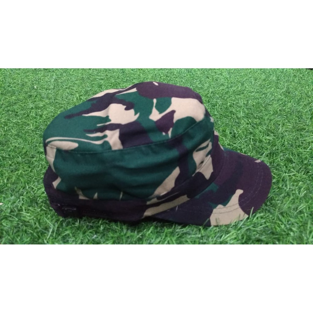 Topi Motif Loreng TNI Model Komando Militer Original Fashion Formal Outfit Elegan Aksesoris