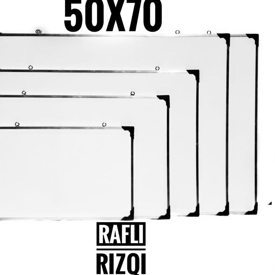 

MAUK-22 Whiteboard/Papan Tulis/Papan Tulis ukuran 50X70 Whiteboard 2 sisi Sidol dan Kapura ...!