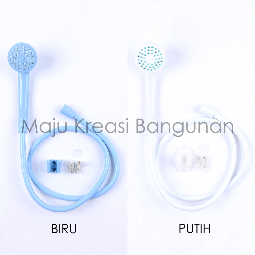 Hand Shower Mandi Mini Plastik Putih Biru Pink Ivory Chrome SOHO Kamar Mandi Toilet WC