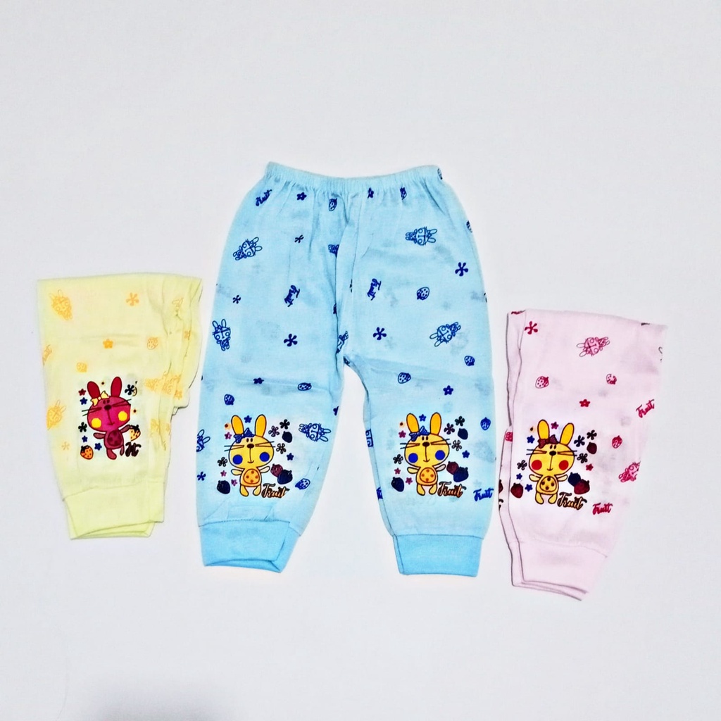 celana panjang bayi katun bayi baru lahir motif kelinci