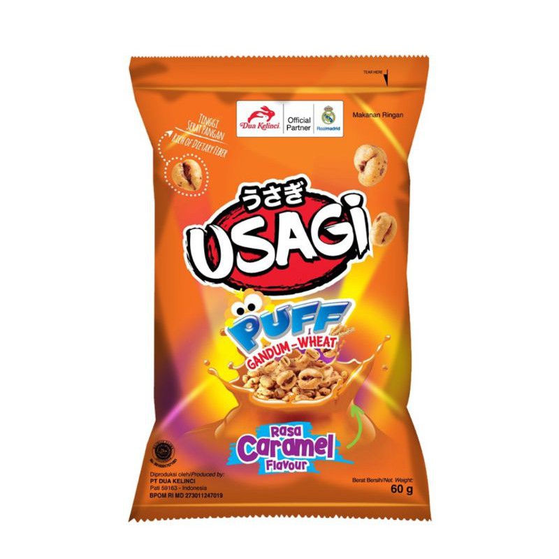 

USAGI PUFF CARAMEL 60gr/Gandum-Wheat/CRUNCHY dan TASTY