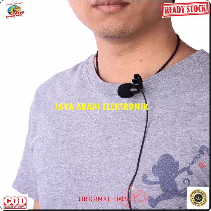 G156 ORIGINAL mic jepit 3.5mm stereo mik klip microphone clip mikrophone kerah baju kabel BISA UNTUK SEGALA JENIS cable audio sound sistem vocal vokal youtube komputer universal karaoke smule hp handphone youtuber G156  PANJANG 120-150 CM  BISA UNTUK SEGA