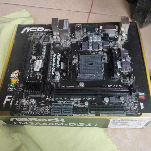 Processor AMD A8 - 7680 + MOBO ASROCK FM2A68M - DG3+ (FM2+) BEKAS Masih Garansi Gan "gratis ongkir"