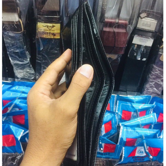 dompet lipat pria bahan kulit asli motif cetak buaya hinis #dompet #dompetkulit #dompetpria