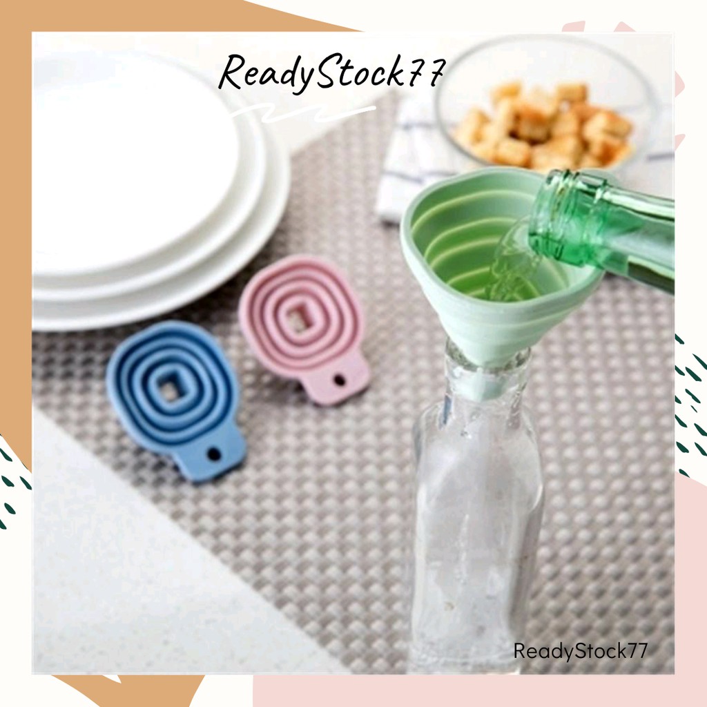Corong Minyak Mini Praktis Lipat Kotak Corong Air portable corong silikon