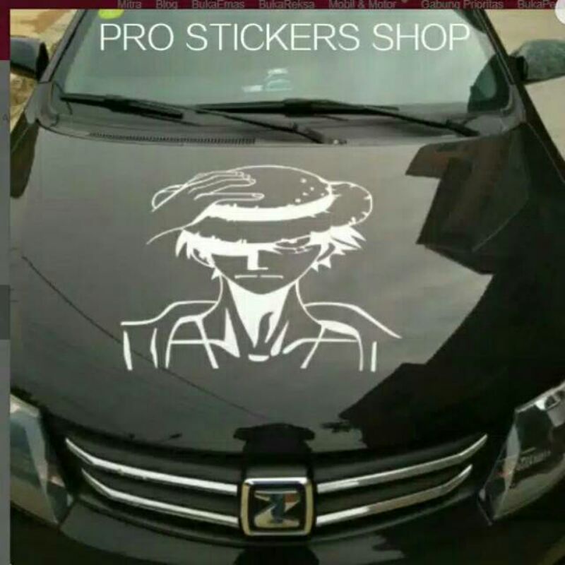 STICKER KEREN ONE PIECE LUFFY STIKER MOBIL AYLA AGYA ERTIGA CALYA AVANZA XENIA UNIVERSAL